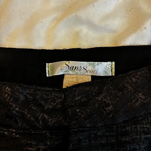 Sans Souci Black Metallic Textured Women Shorts - Picture 9 of 9